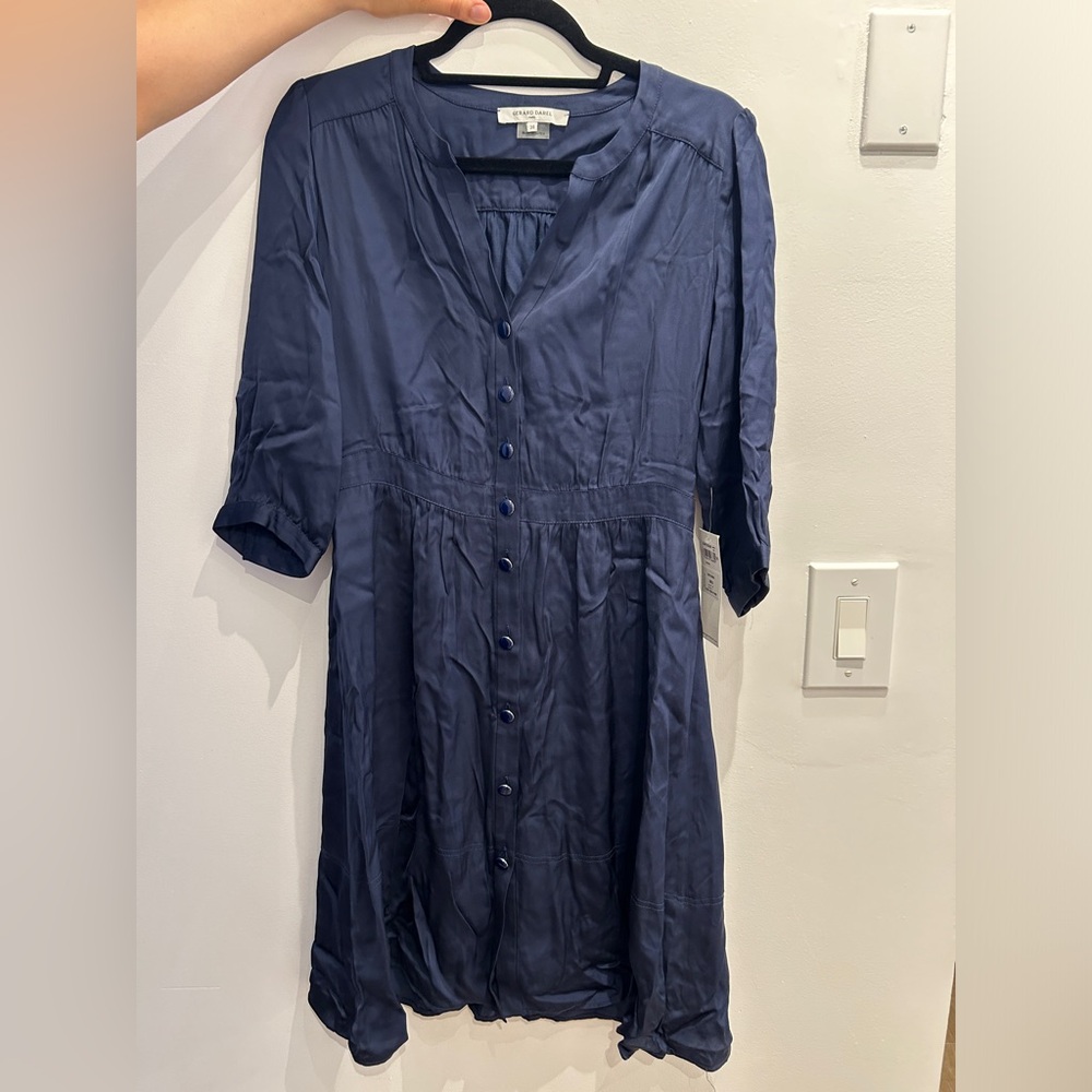 NWT Gerard Darrel sz 6 navy dress